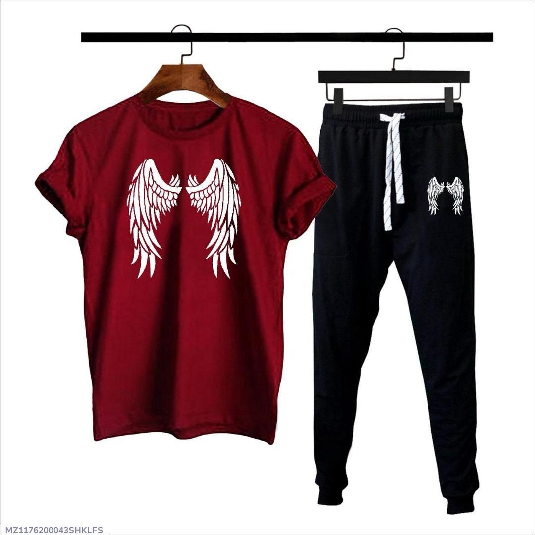 2 Pcs Mens Wlngs Printed Track Suit